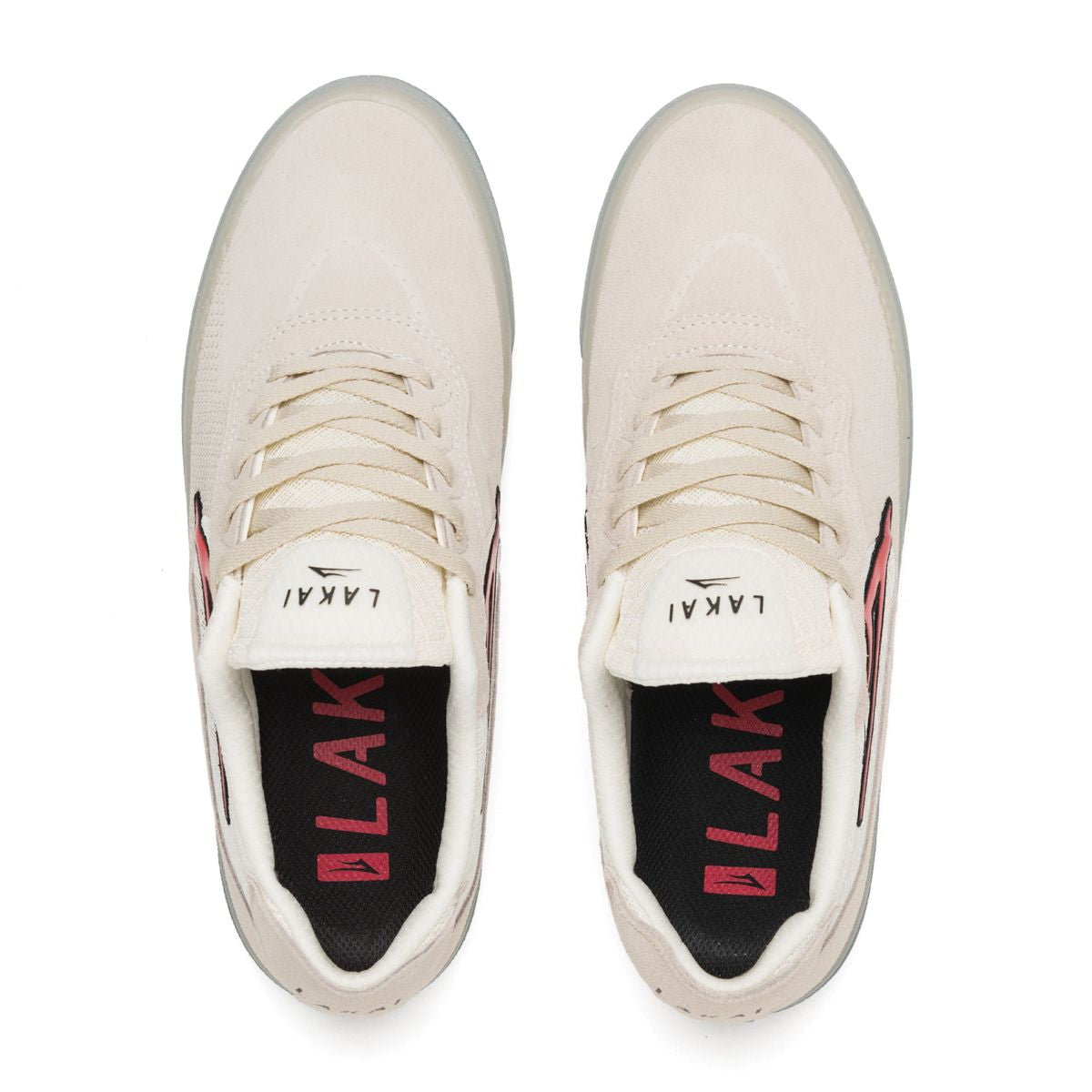 Lakai Essex Skate Shoes - White/Red Suede TOP.jpg