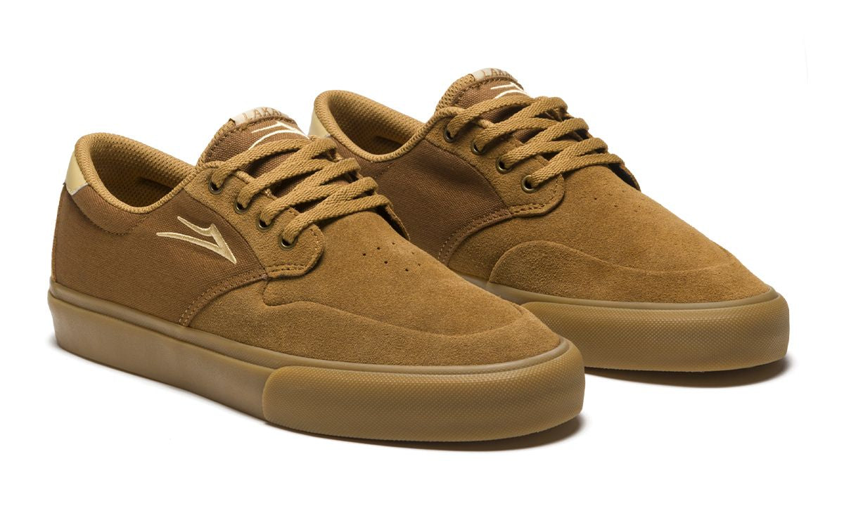 Lakai Riley 3 Skate Shoes - Walnut Suede DIAGONAL.jpg