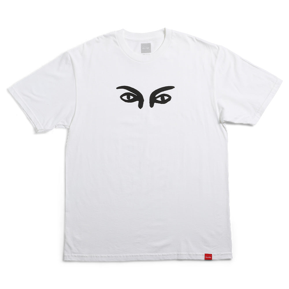 Chocolate McFetridge Drip Eyes Tee White W48D3.jpg