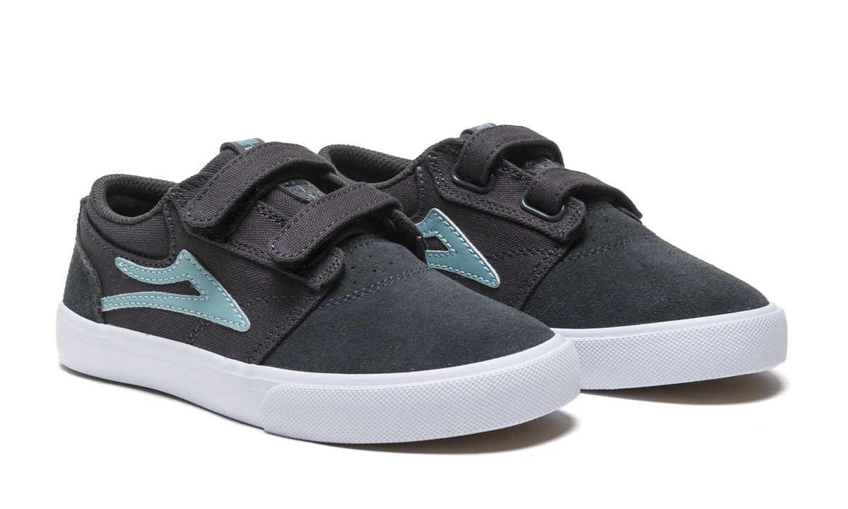 Lakai Griffin Kids Skate Shoes - Charcoal-Nile Suede02.jpg
