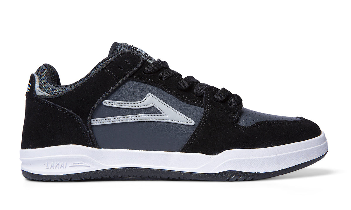 Lakai Telford Low Skate Shoes - Black/Grey Suede_Q324.jpg