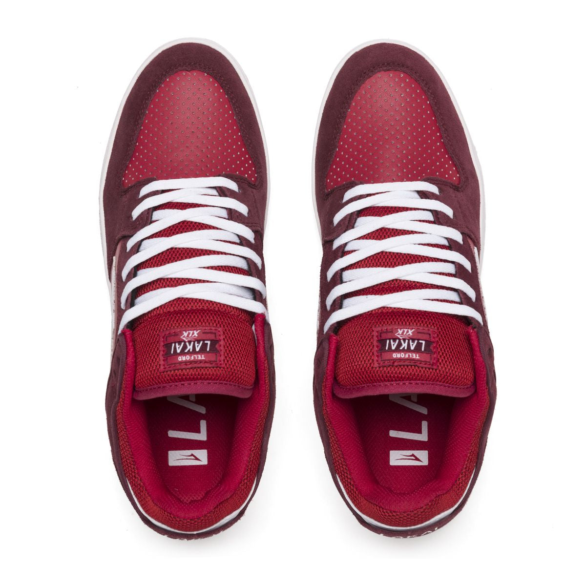 Lakai Telford Low Skate Shoes - Burgundy/Cardinal Suede03.jpg