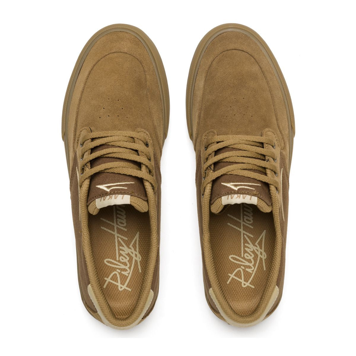 Lakai Riley 3 Skate Shoes - Walnut Suede-TOP.jpg