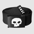 Zero Single Skull Web Belt Black White.png