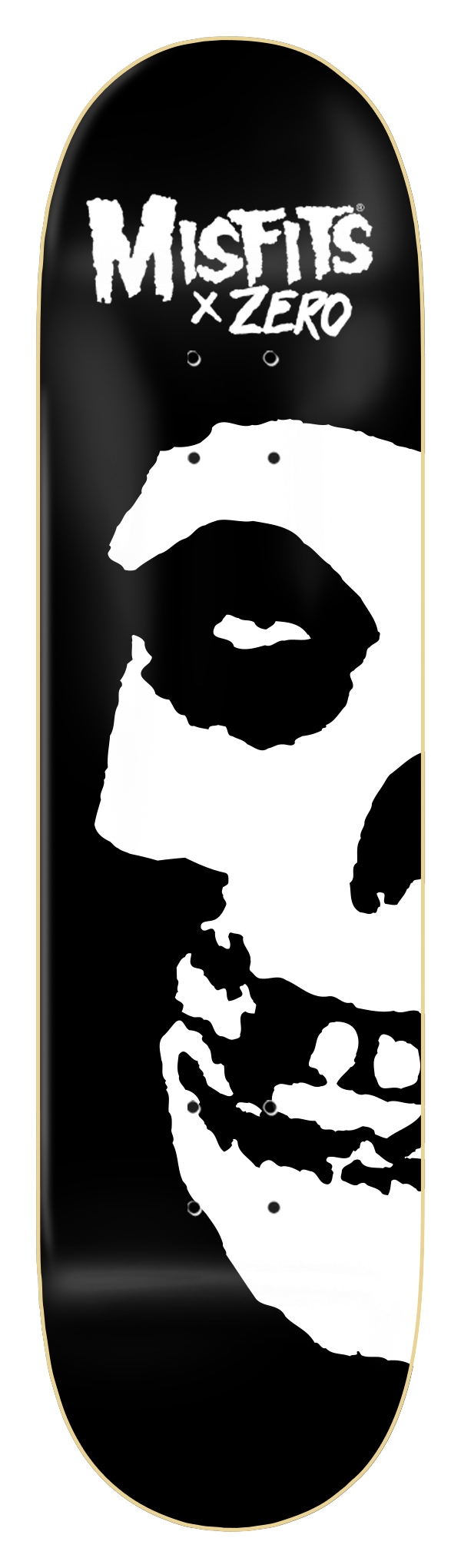 Zero Skateboard Deck Misfits Fiend Skull Left .png