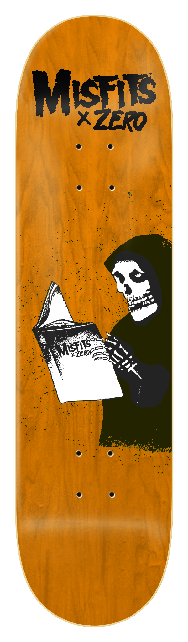 Zero Skateboard Deck Misfits Ghost Stories 8.25 orange.png
