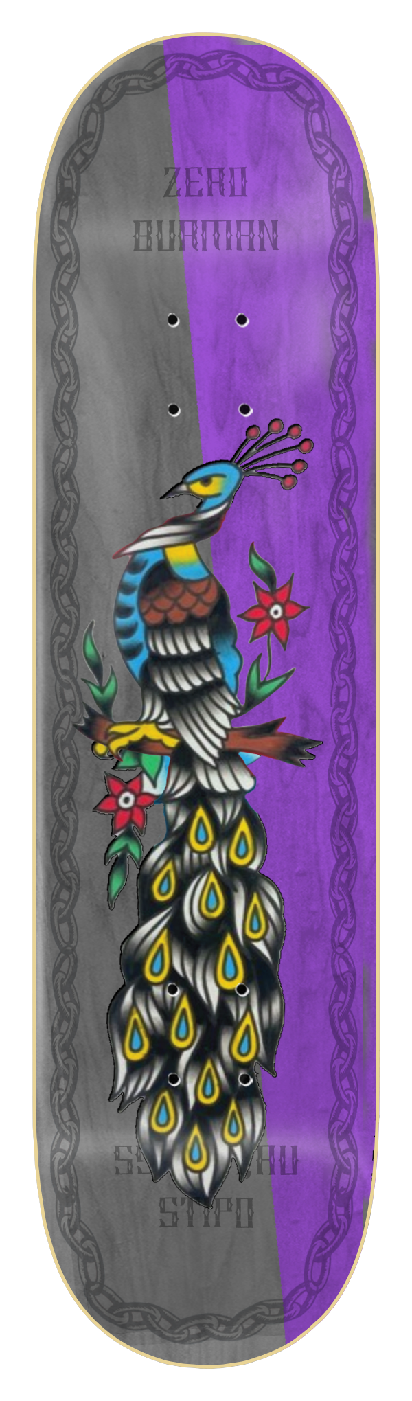 Zero x Nik Stipo Skateboard Deck Dane Burman.png