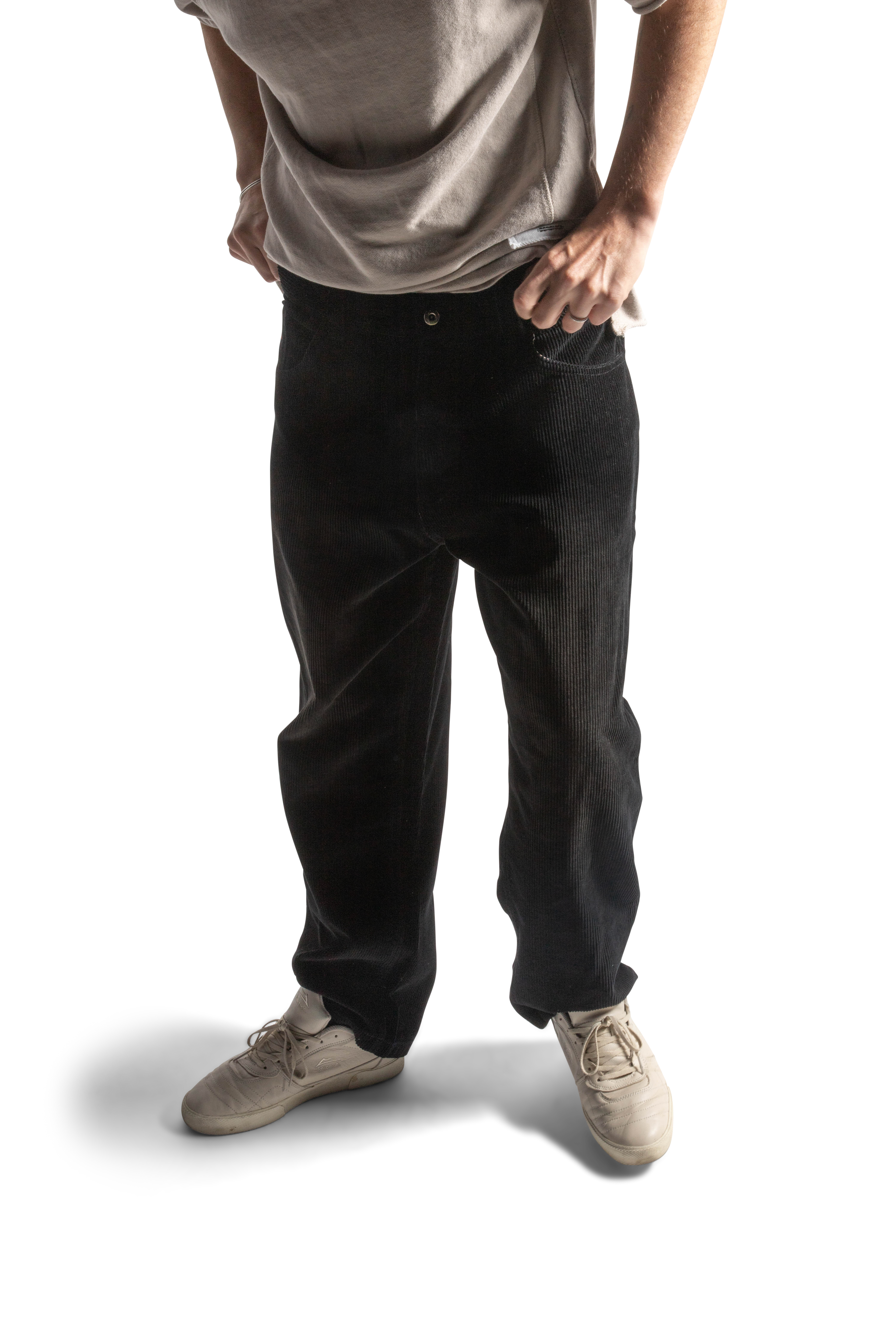 Chocolate Cord Pant Black full length.png