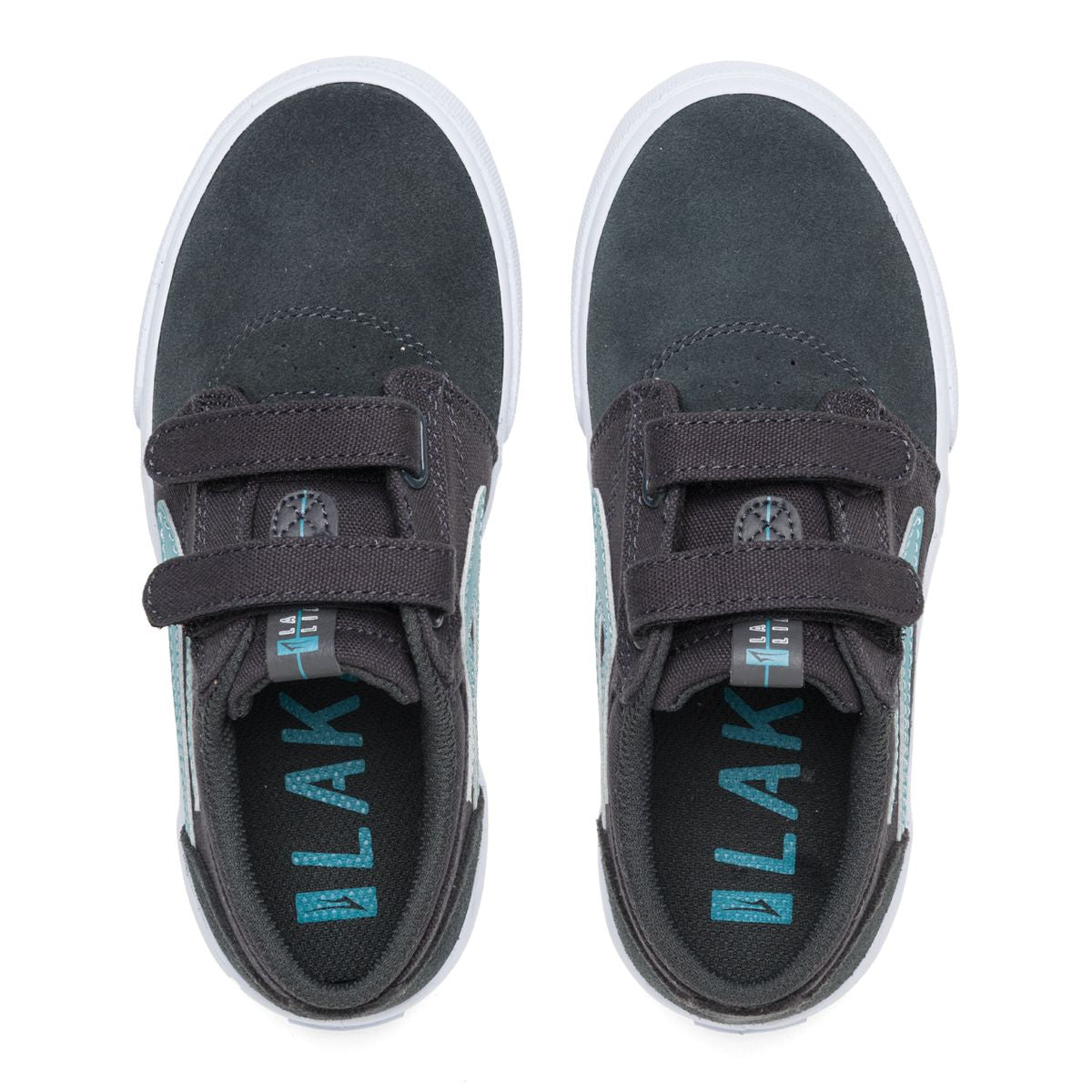 Lakai Griffin Kids Skate Shoes - Charcoal-Nile Suede03.jpg