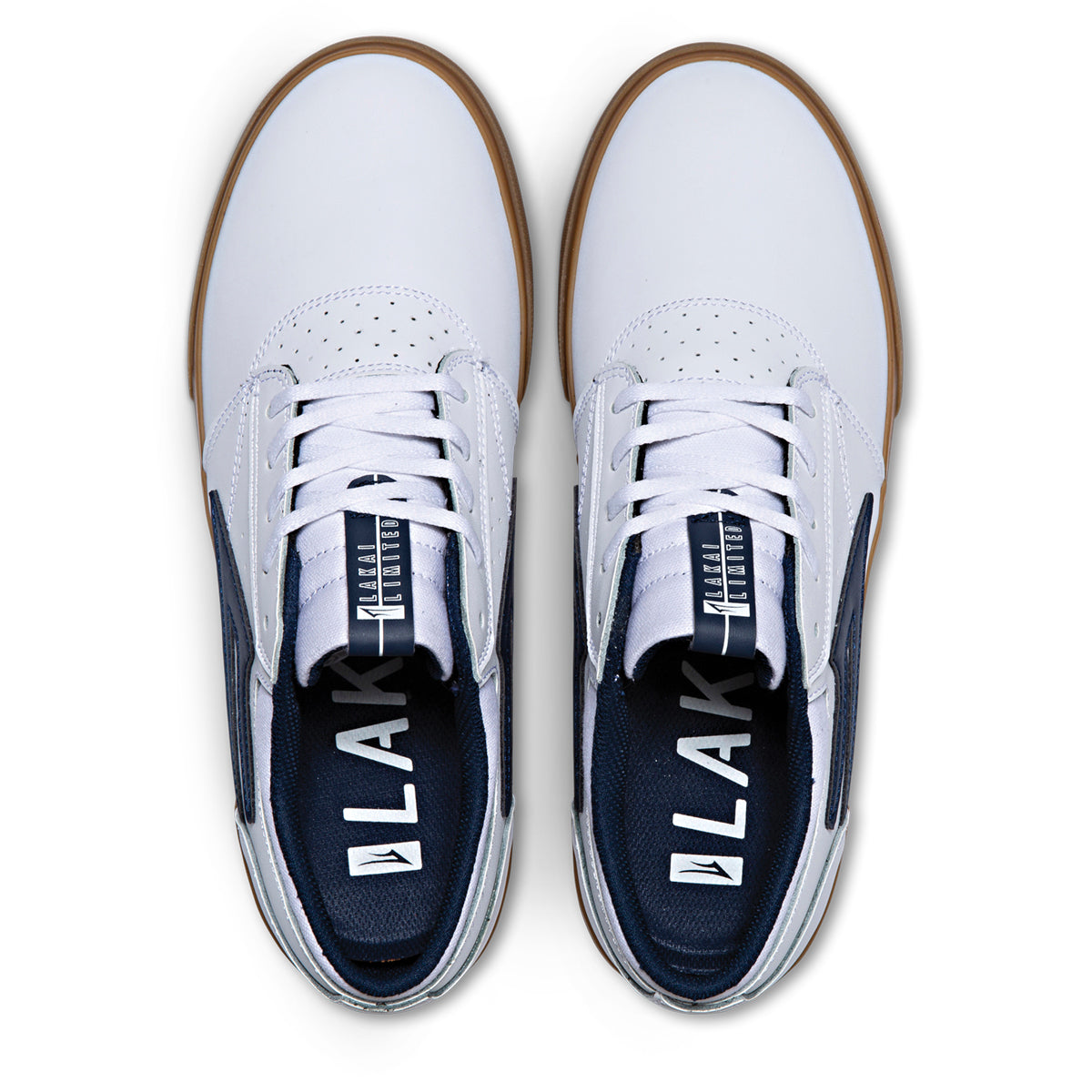 Lakai Griffin Leather Skate Shoes - White/Gum 4.jpg