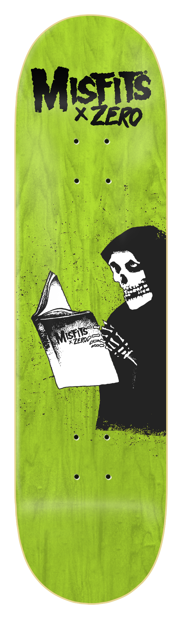 Zero Skateboard Deck Misfits Ghost Stories 8.25 green.png