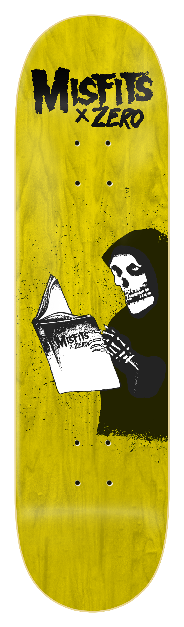 Zero Skateboard Deck Misfits Ghost Stories 8.25 yellow.png
