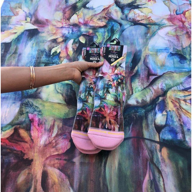 Merge4 Maia Negre Sunflowers Womens Socks3.jpg