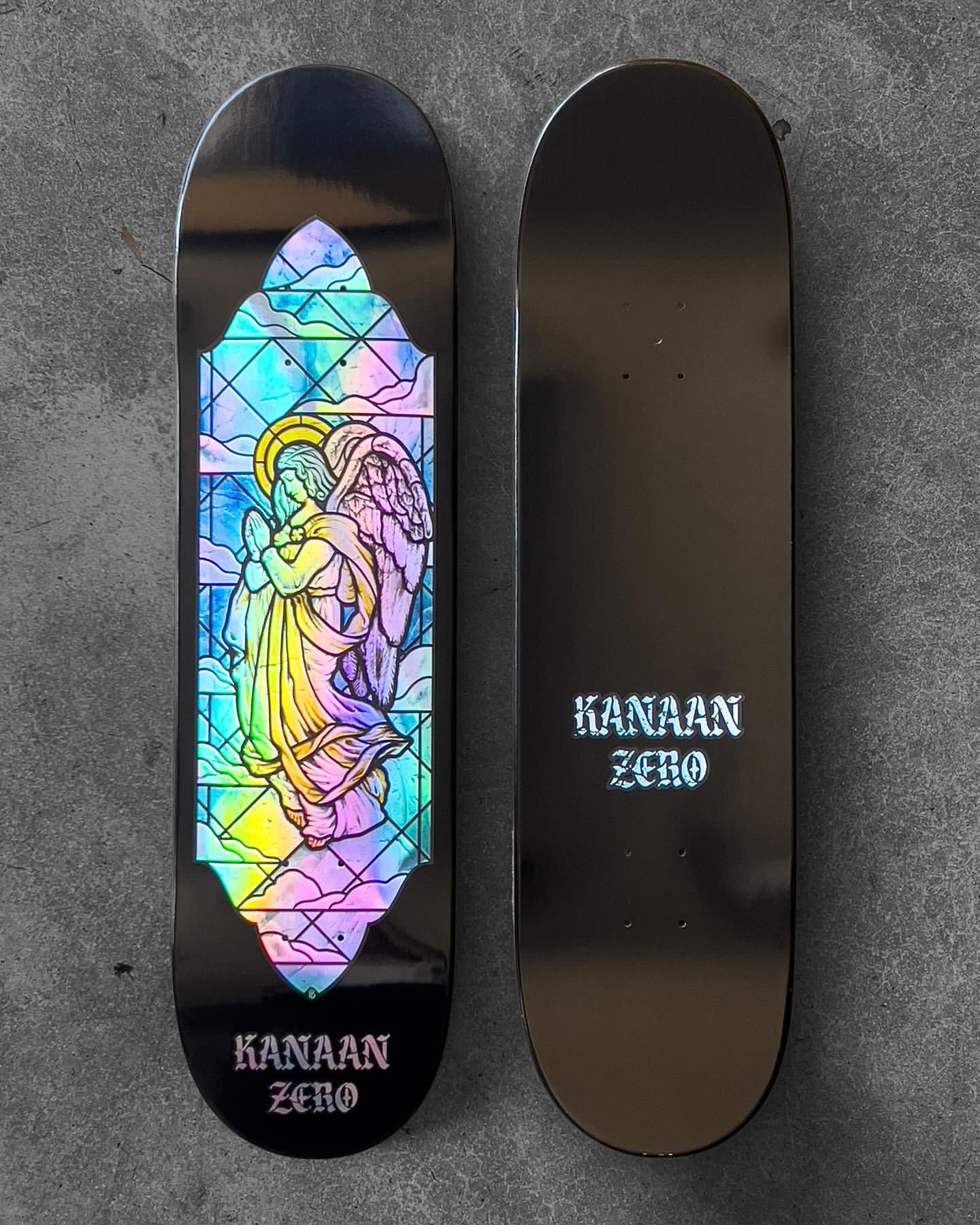 スケボー ZERO KANAAN 8.0 ステンドグラス風 サービス付き Zero Skateboard Deck Stained Glass Kanaan Dern 8.375