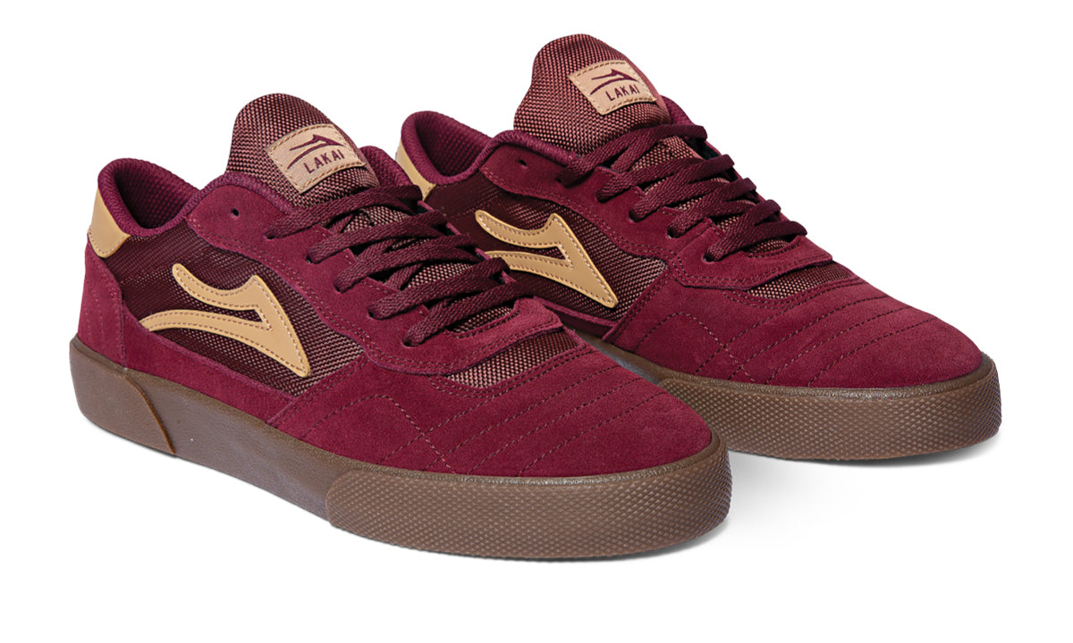 Lakai Cambridge Skate Shoes - Burgundy Suede 2.jpg