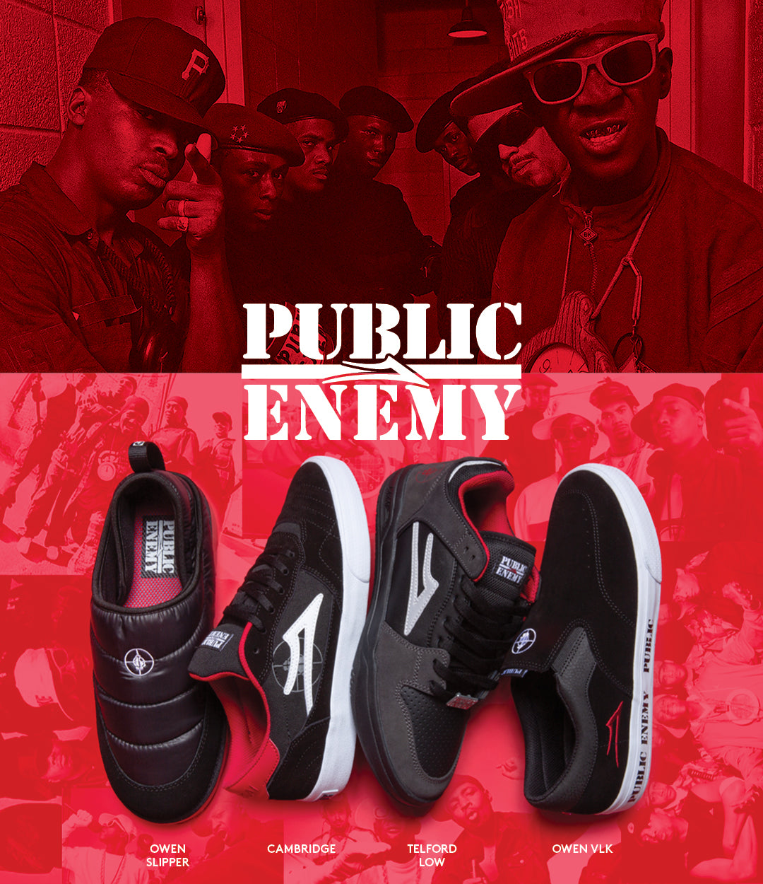 Lakai x Public Enemy Owen Slipper Nylon Shoes - Black 4.jpg