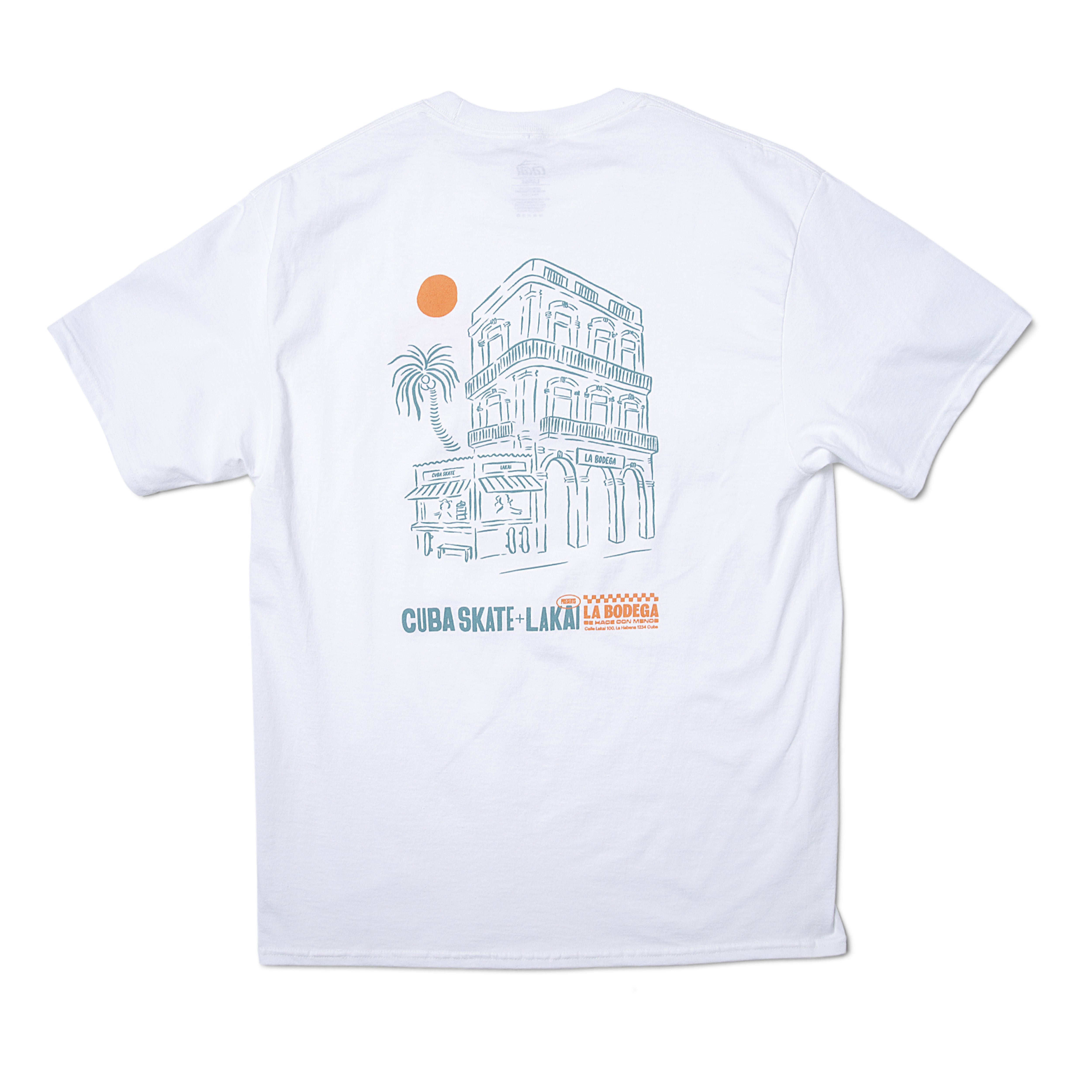 Lakai x Cuba Skate LA Bodega Tee White BACK.jpg
