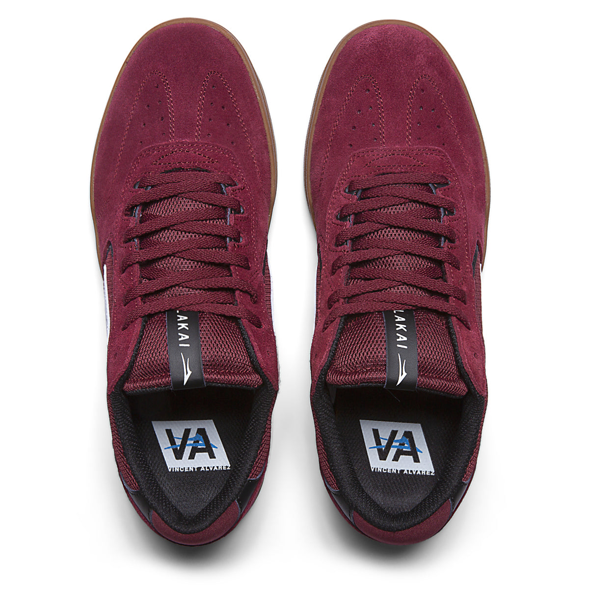 Lakai Atlantic Skate Shoes - Burgundy/Gum Suede Q324 3.jpg