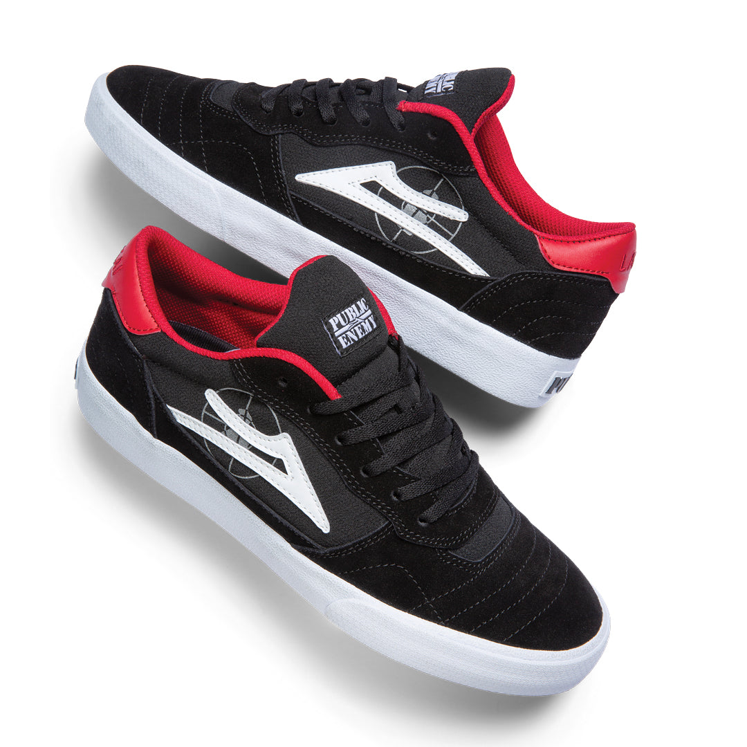 スケートボード Lakai Cambridge PUBLICENEMY Lakai x Public Enemy Cambridge Skate Shoes White