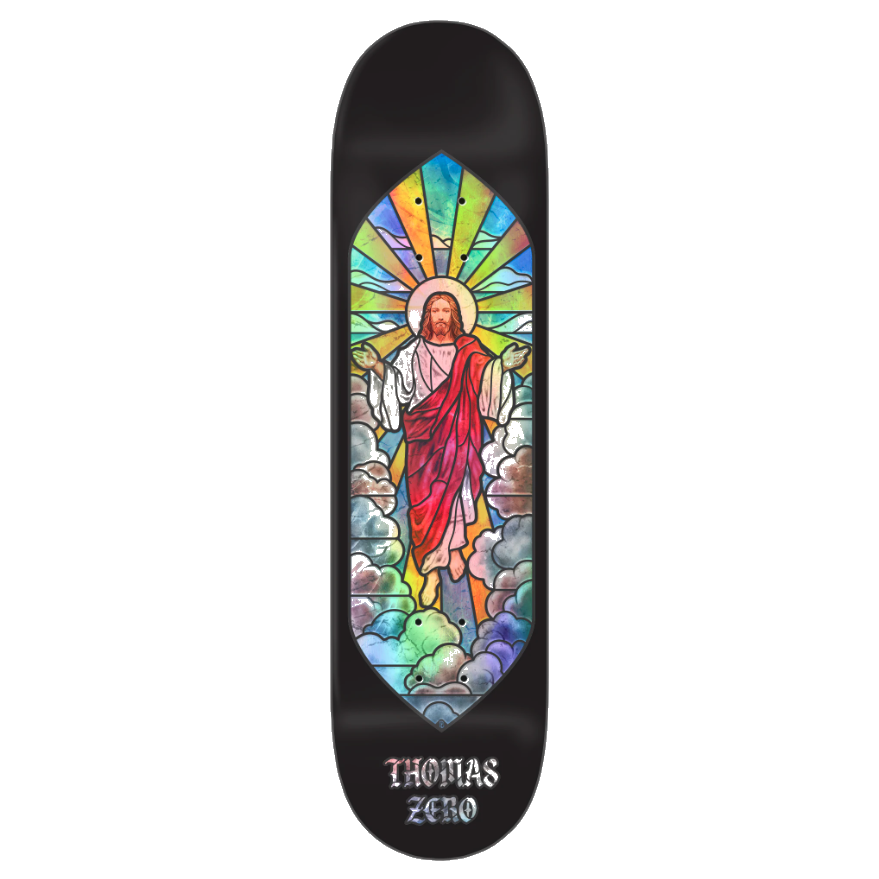 Zero Skateboard Deck Stained Glass Jamie Thomas 8.25