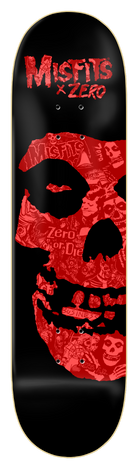 Zero Skateboard Deck Misfits Fiend Skull Collage Red Foil.png
