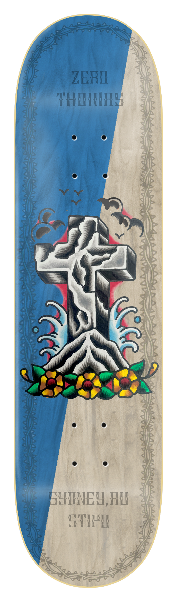 Zero x Nik Stipo Skateboard Deck Jamie Thomas 8.25