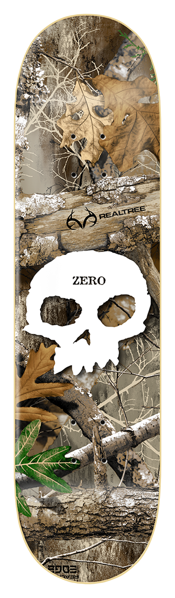 Zero x Realtree Skateboard Deck Single Skull White.png