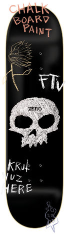 Zero Skateboard Deck Single Skull Chalkboard 8.25.png
