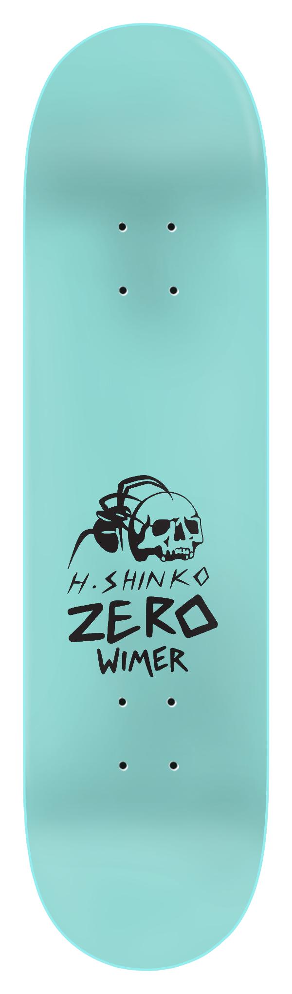 Zero x Han Shinko Skateboard Deck Chris Wimer 8.25_top.png